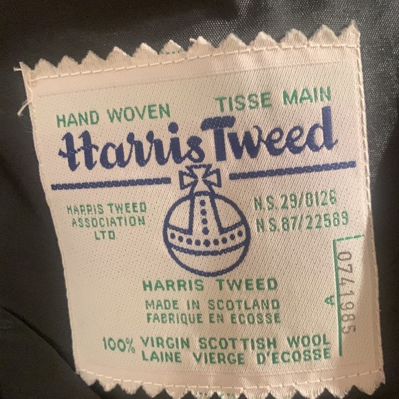 Harris Tweed 100% Wool Tweed Herringbone Grey Men’s Blazer Size 41 - Picture 11 of 16